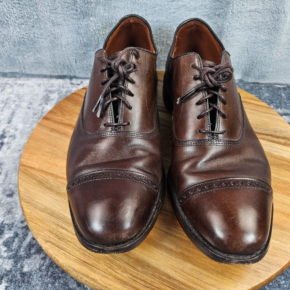 Allen Edmonds Fifth Avenue Shoes Mens Size 10.5 D Brown Cap Toe Dress Oxford